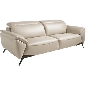 Canapé 3 places en cuir gris taupe 6132 ANGEL CERDA