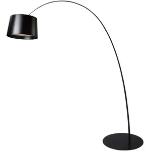 Lampadaire Réglable En Hauteur En Acier Inoxydable Noir Avec Système D...