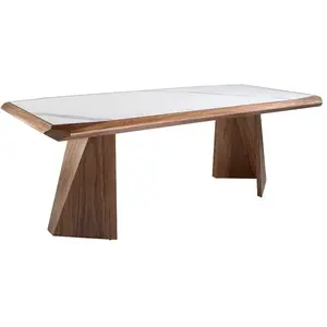 Table à manger rectangulaire marbre porcelaine et noyer 1106 - ANGEL CERDÁVendu parrakuten