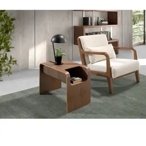 Table d'angle rectangulaire en noyer 2110 ANGEL CERDA pas cher