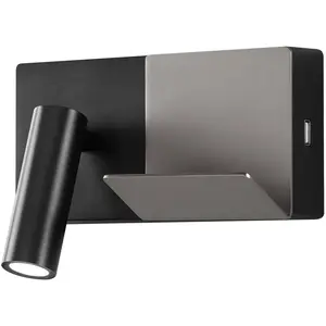LEDS-C4 Lampada da lettura E-lamp Mini LED 3.2 Bianco caldo - 2700K ON-OFF Nero 137lm pas cher