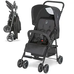 Asalvo, Poussette, - Stroller Berlin - Black - Unfolded: 47.5 cm x 79 ... pas cher