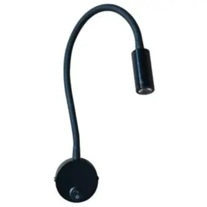 CRISTALRECORD Applique liseuse led Classic Noir 3W 450Lm 4000K pas cher