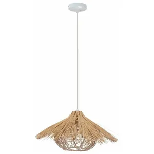 CRISTALRECORD Mindo 1xE27 suspension en rotin 40cm pas cher