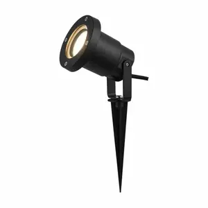 FABRILAMP Clous à pointes externes 1xegu10 polycarbonate noir ip65 16.2x9.8d