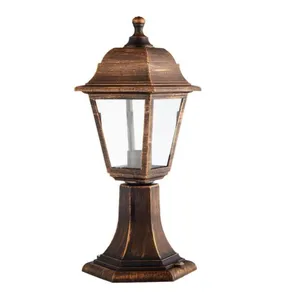 FABRILAMP Basil lampe murale d'extérieur 1xe27 old gold ip44 polycarbonate 41.5x16.5d pas cher