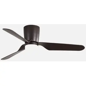 FABRILAMP TODOLAMPARA - Ventilateur de ventilateur de plafond avec lumière LED moteur 18W DC modèle KOCHI Brown, 3 nuances de lumière avec mémoire, 3 pales, 5 pas cher