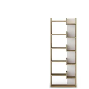 CALICOSY Librairie 5 étagères H162,4 cm - 60.5 cm X 22 cm X 162.4 cm - KLAPO - Chêne artisan / blanc
