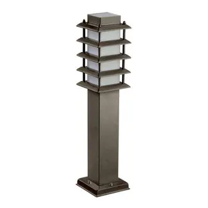 FORLIGHT Balise de jardin - SILJAN - 1 Ampoule - Marron - Acier inoxydable AISI202 - IP55