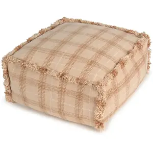 Pouf tissé Rose (40x40 cm)