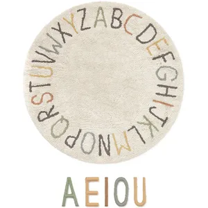 Tapis de jeu lavable ABC couleur et lettres pas cher