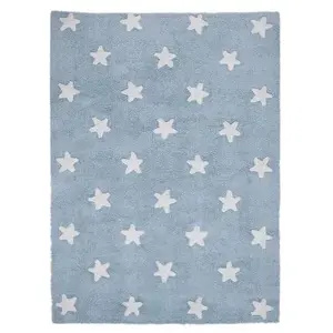 Lorena Canals Tapis lavable Etoiles bleu (120 x 160 cm)