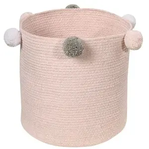 Lorena Canals Panier de rangement Bubbly en coton rose (30 x 30 cm) pas cher