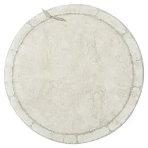 Lorena Canals Tapis lavable bamboo leaf (120 x 120 cm) pas cher