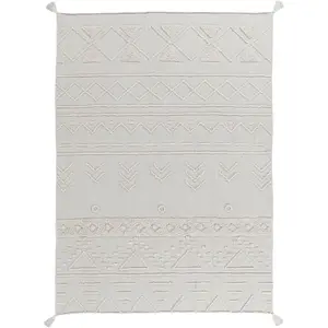 Tapis en coton lavable en machine ethnique Tribu Lorena Canals Beige 1...