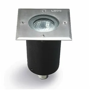 LEDS-C4 Spot à encastrer carré Gea, GU10, inox 316 et verre