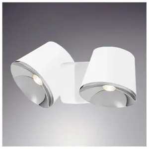 Leds C4 - Applique murale double orientable Drone LED - Blanc pas cher