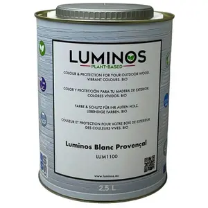 Luminos - LUM1100 - BLANC PROVENCAL - Lasure Biobased pour bois exteri... pas cher