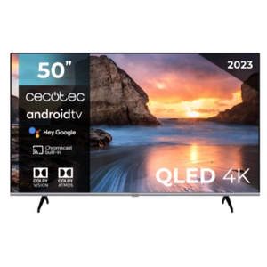 Cecotec QLED 50" Smart TV V1 Série VQU10050. 4K UHD, Android 11, Frameles Design, MEMC, Dolby Vision et Dolby Atmos, Large Gamme de pas cher