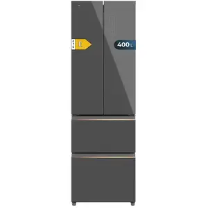 CECOTEC Réfrigérateur-congélateur French Door - Bolero - CoolMarket Combi F2D 400 - Verre Gris - NoFrost pas cher