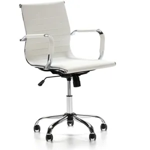 VS VENTA-STOCK Fauteuil de Bureau Croma inclinable Blanc,Cuir Synthétique, Chaise Executive avec accoudoirs et Coussin rembourré, Hauteur pas cher