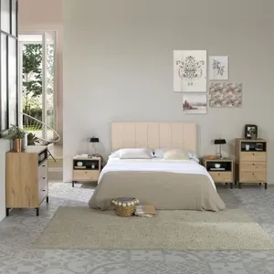 marcKonfort Tête de lit tapissée Creta 160x60cm beige pas cher