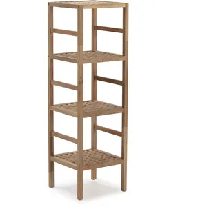 VS VENTA-STOCK Étagère Alam en bois de noyer, hauteur 117,5 cm avec 4 niveaux pas cher