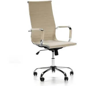 VS VENTA-STOCK Fauteuil de Bureau Londres inclinable Taupe, Cuir synthétique pas cher