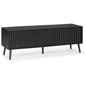 VS VENTA-STOCK Meuble TV Lluvia 3 portes couleur noir pas cher