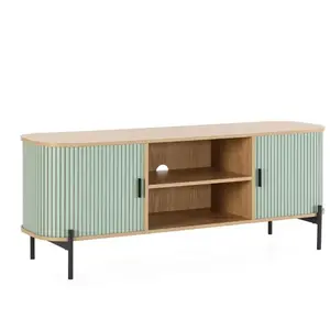 Meuble Tv Mónaco 2 portes couleur Bleu pas cher