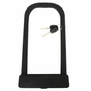 Antivol pour vélo MSC Bycicle Silicon Couvert Lock U Big - Noir - 150x290 mm pas cher