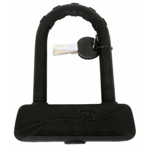 Antivol pour vélo - MSC - Transporteurs Antivols Msc Bycicle Silicon Couvert Lock U - 135x185 mm - Noir pas cher