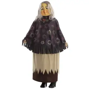 Mom Déguisement Homme Grand-mère Addams Avec Robe Masque Et PerruqueVendu parkidinn