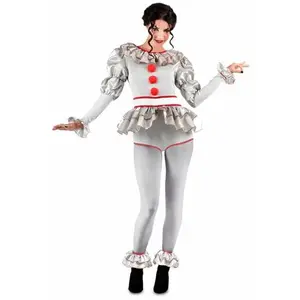 Mom viving Déguisement de clown sinistre avec volant Taille S (1) pas cher