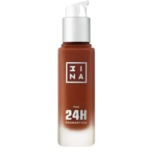 3INA MAKEUP - The 24h Foundation 678 - Fond de Teint Marron ultra foncé avec Sous-Teinte Neutre - Fond de Teint Couvrant Imperfections - Fond de Teint Waterproof et Hydratant - Vegan - Cruelty Free pas cher