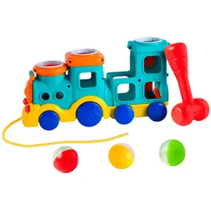 Tachan Train à Tirer Pour Enfants Avec Marteau Et Balles pas cher