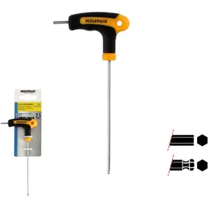 WOLFPACK Llave Allen Con Bola Mango Forma T 2,5 mm. Con Colgador pas cher
