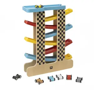 Eurekakids Garage En Bois Avec Pistes De Course Ultra Rapides pas cher