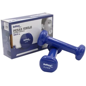 Haltère Softee - Lot de 2 - Vinyle - 0,5 kg - Bleu pas cher