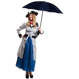 Mom Costume pour adultes mon autre moi Mary Poppins 4 pièces gris pas cher