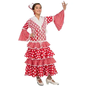 Comparateur de prix : Mom Costume pour les enfants mon autre flamenco et sevillanas 5-6 ans rouge