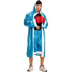 Comparateur de prix : Mom Verkleedkleding voor Mannen - Boxer party outfit kleur blauw
