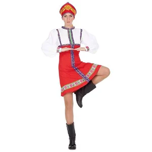 Mom Costume pour les adultes Mes autres moi 2 pièces Russie femme rouge pas cher