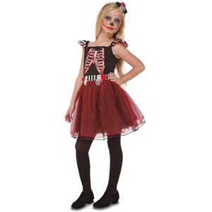 Mom Déguisement Miss Squelette Fille 5/6 Ans Rouge 205062 Unimasa 5/6 ANS - 205062 Unimasa pas cher