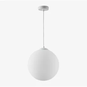 Plafonnier en fer avec boule de verre Uvol SKLUM Blanc Ø30 cm pas cher