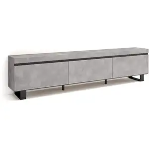 SKRAUT HOME Meuble TV, Banc Télé, 240x35x57 cm, Design industriel, Ciment, RF3597 pas cher