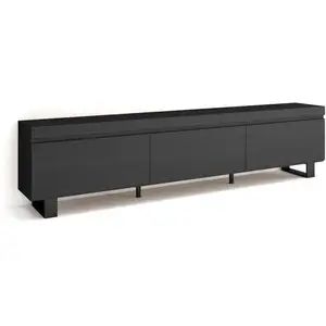 SKRAUT HOME Meuble TV, Banc Télé, 240x35x57 cm, Design industriel, Noir, RF3595 pas cher