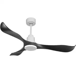 PURLINE Ventilateur de plafond Réversible Thermostat Wifi Moteur à courant continu Toits en pente Télécommande Adaptateur 2/3 Lames Hypersilence Mémoire pas cher