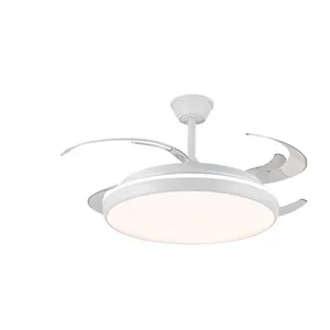 CRISTALRECORD Ventilateur LED Charly L 80 W 9 000 lm CCT à intensité variable avec pales rétractables pas cher