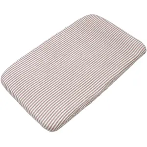 Drap housse pour berceau Praliné Rayures Moka (120x60 cm)Vendu parberceau-magique